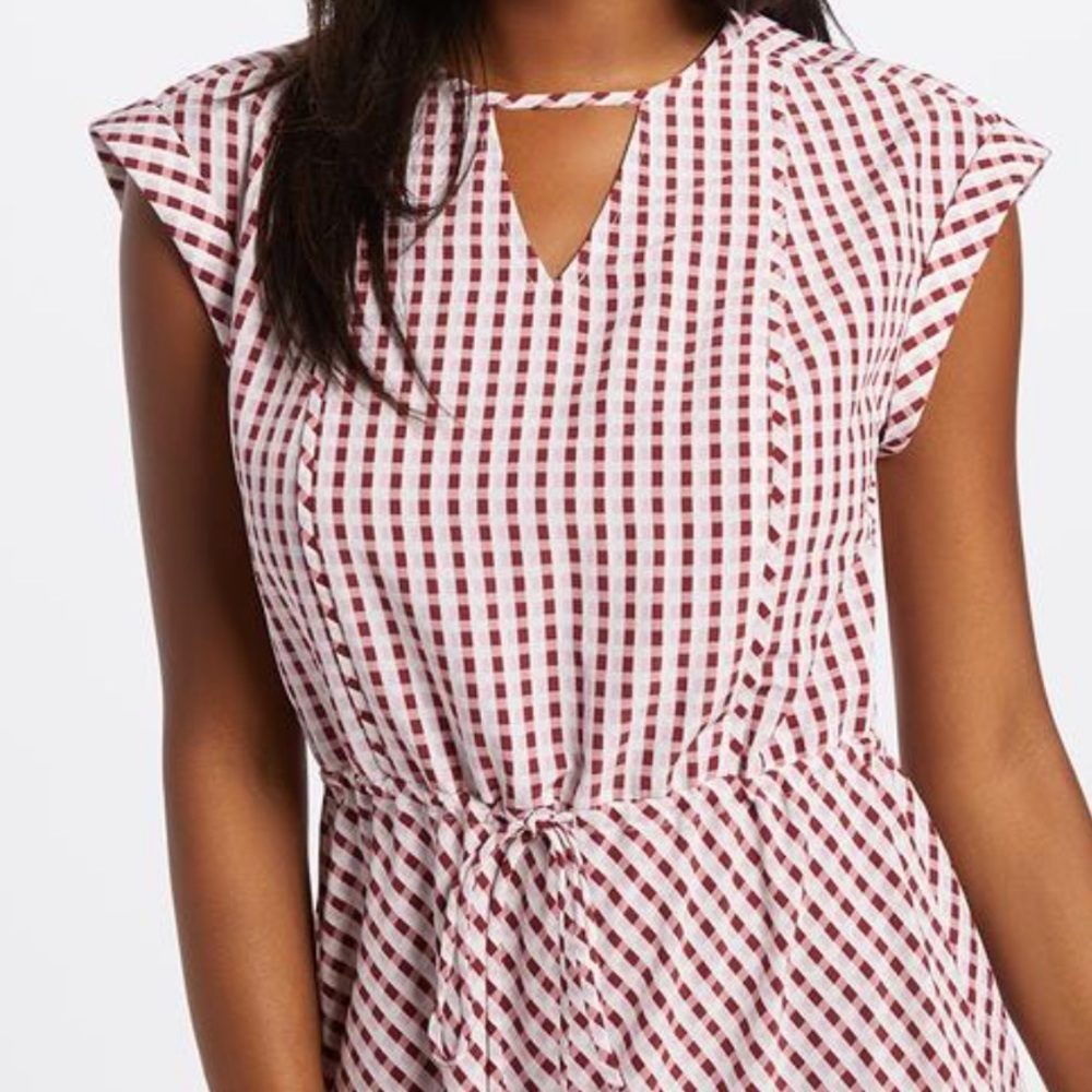 NWT Draper James Gingham Keyhole Midi Dress - Picture 2 of 10